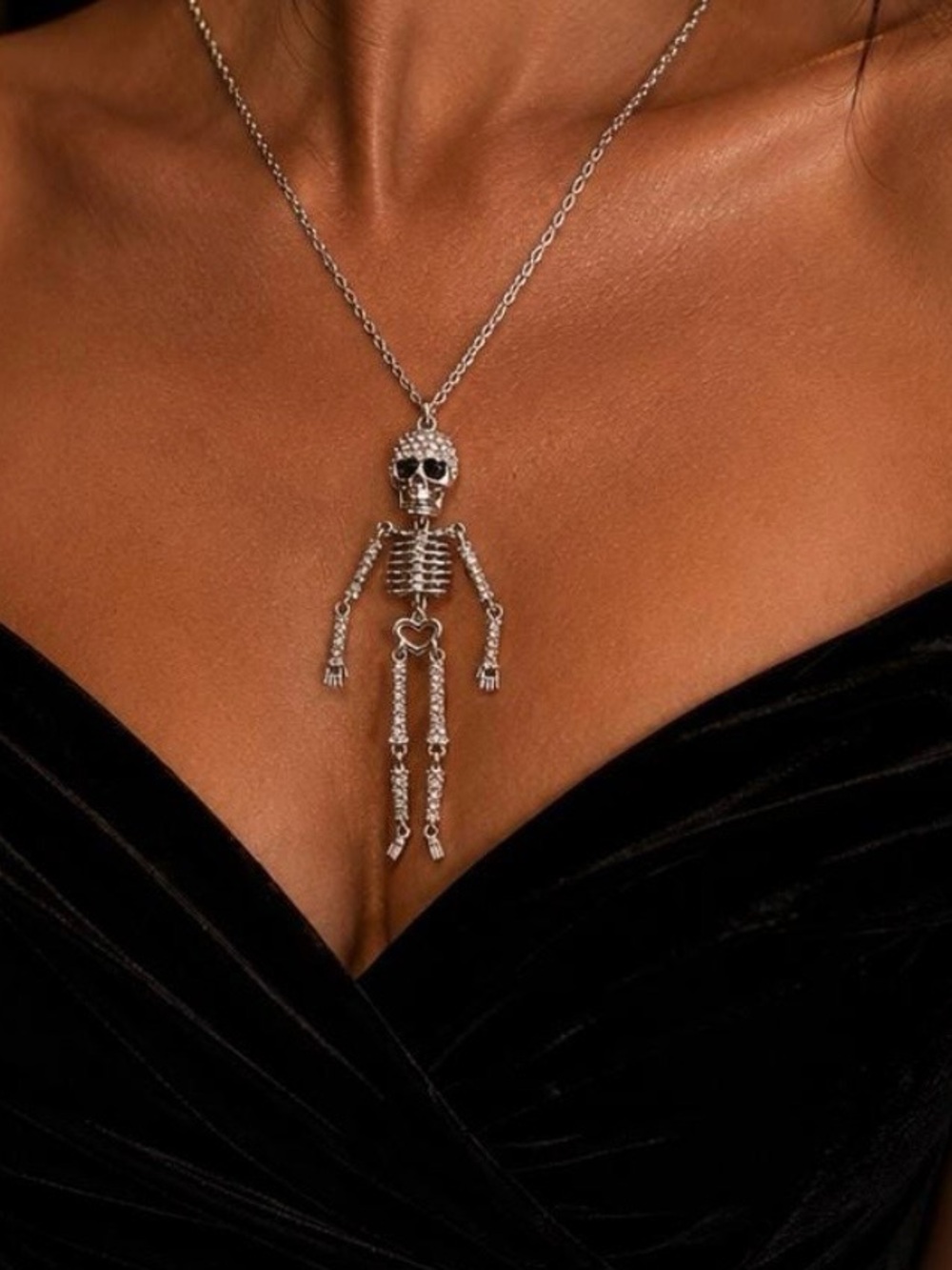 Betsey Johnson Skeleton Necklace And Pendant - Picture 8 of 10